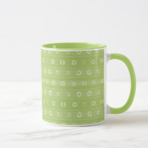 Mug Modèle de tricot rayé et côtelé MAZ Floral 009