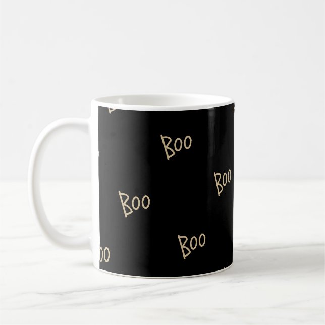 Mug Modèle de typographie de boo Halloween (Gauche)