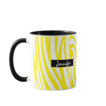 Modèle de zèbre à rayures jaunes et blanches monog