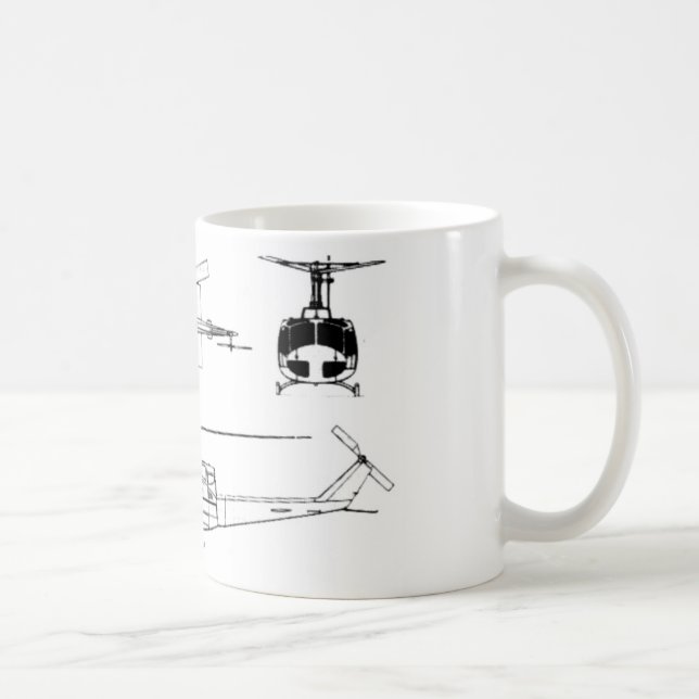 Mug Modèle d'UH1 Huey (Iriquois) (Droite)