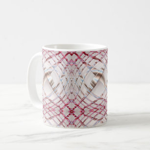 Mug modèle dynamique onduleux irrégulier rose abstra