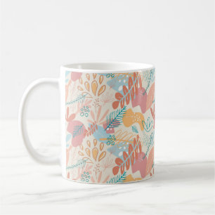 Mug Modèle floral Abstrait Pastel dessiné à la main