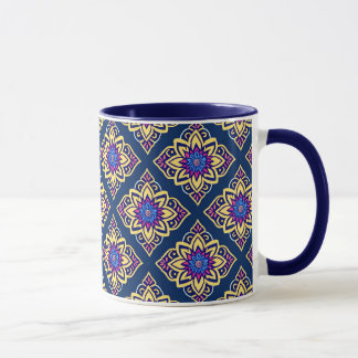 Mug Modèle floral coloré Chic Boho géométrique