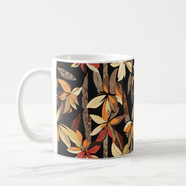 Mug Modèle floral d'automne (Gauche)