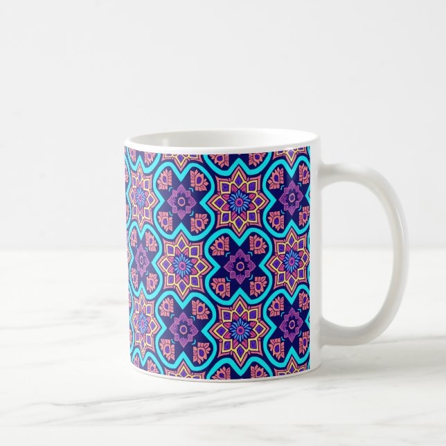 Mug Modèle floral géométrique Boho coloré (Droite)