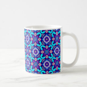 Mug Modèle floral géométrique rétro-vibrant