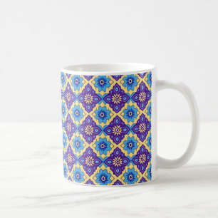 Mug Modèle floral géométrique rétro-vibrant
