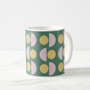 Mug Modèle floral géométrique scandinave en vert