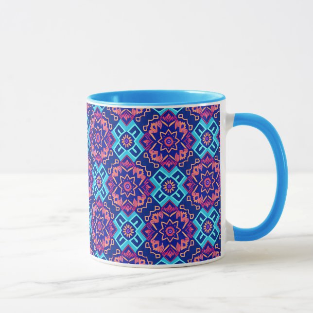 Mug Modèle floral géométrique vibrant (Droite)