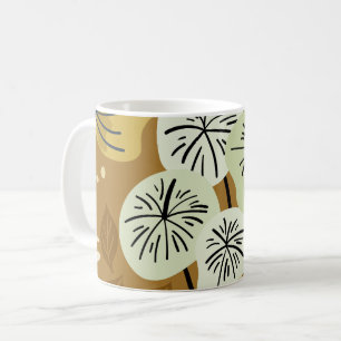 Mug Modèle floral moderne de Joli feuillage
