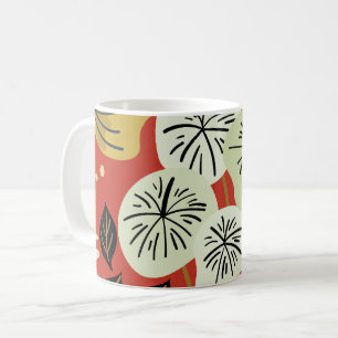 Mug Modèle floral moderne de Joli feuillage