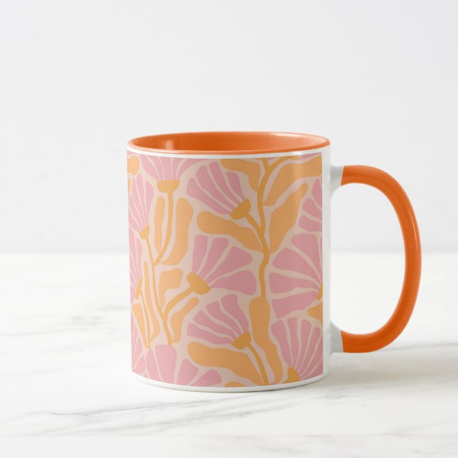Mug Modèle Floral Moderne Du Milieu Du Siècle (Droite)