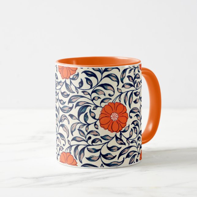 Mug Modèle floral ornemental (Devant droit)