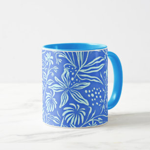 Mug Modèle floral préféré en bleu