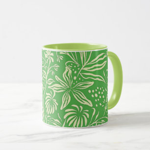 Mug Modèle floral préféré en vert