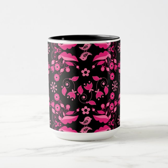 Mug Modèle floral rose moderne scandinave (Centre)