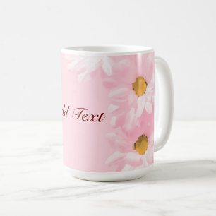 Mug Modèle floral rose Pastel, personnaliser,