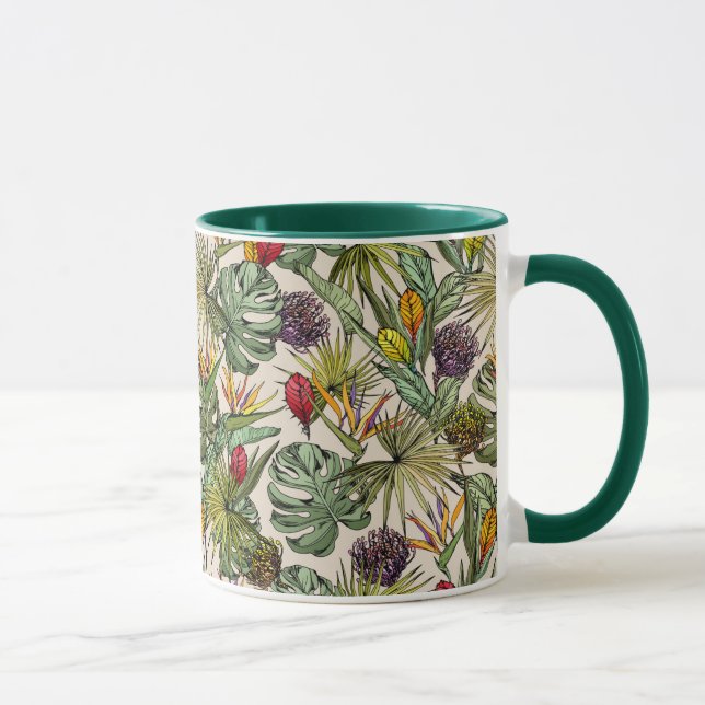 Mug Modèle floral tropical (Droite)