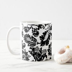 Mug Modèle floral vénitien noir et blanc de William Mo