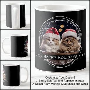 Mug Modèle Message Photo Souvenir Fêtes Noir C00