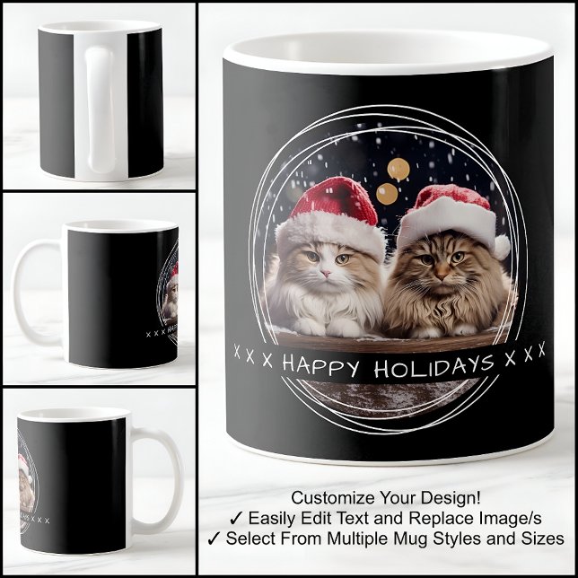 Mug Modèle Message Photo Souvenir Fêtes Noir C00 (Créateur téléchargé)
