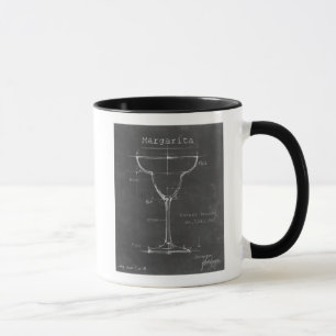 Mug Modèle noir et blanc en verre de margarita
