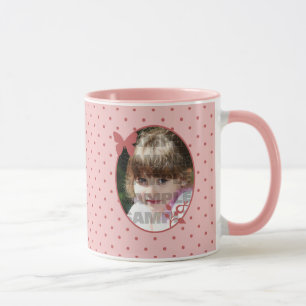 Mug Modèle photo rose personnalisé