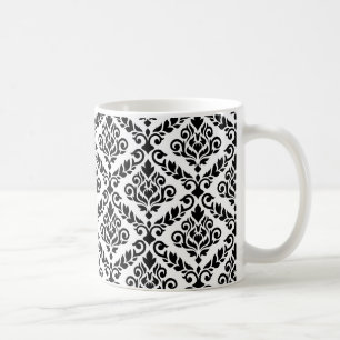 Mug Modèle Prima Damask noir sur blanc