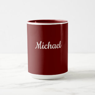 Mug Modèle rouge bordeaux, texte blanc,