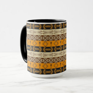 Mug modèle tribal rayé africain ethnique