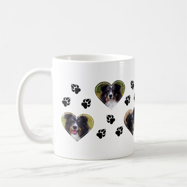 Mug Modèles de photos de animaux de compagnie en forme (Gauche)