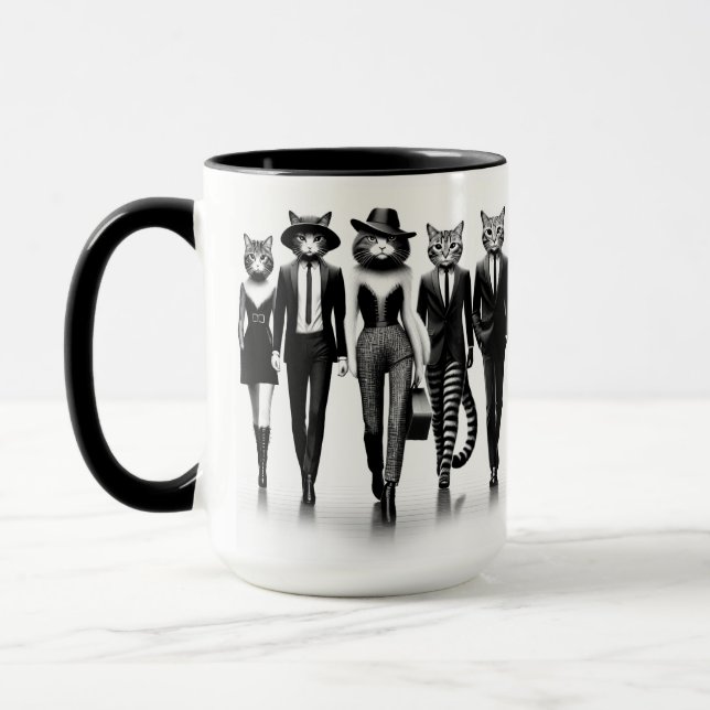 Mug Modèles de piste d'Hep Cat marchant sur le trottoi (Gauche)