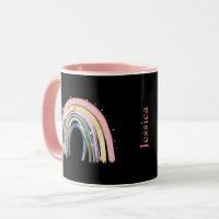 Modem Branché Pastel Rainbow Nom personnalisable