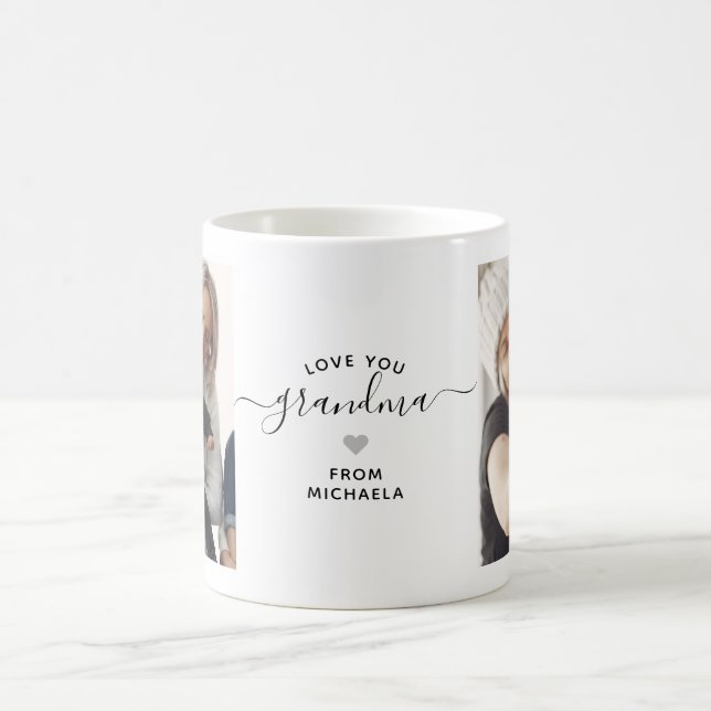 Mug Modern Amour Vous Grand-mère/Mémé/Mamie/Autre 2-Ph (Centre)