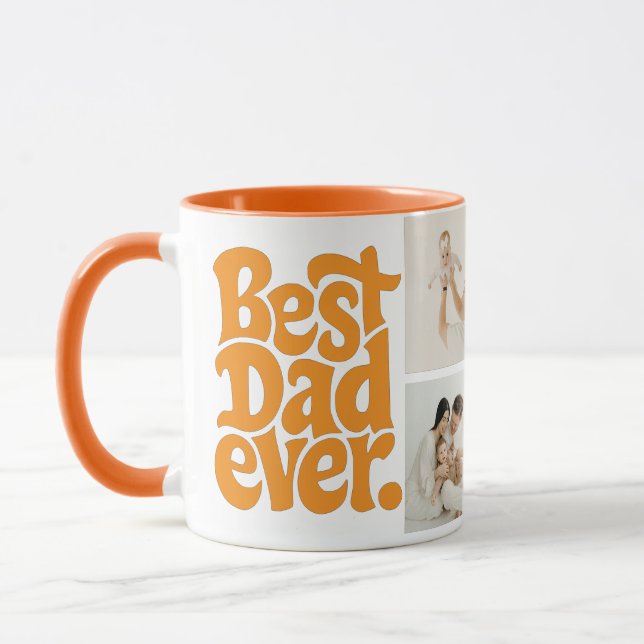 Mug Modern Best Dog Dad Photo (Gauche)