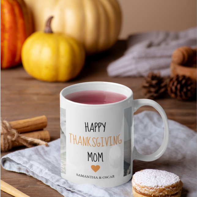 Mug Modern Collage Photo Bon thanksgiving Maman (Créateur téléchargé)