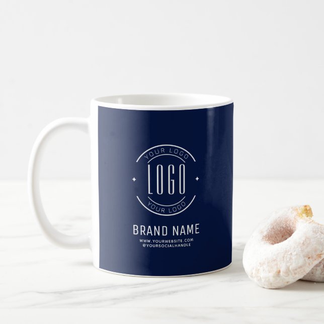 Mug Modern custom company logo business branded  (Avec donut)