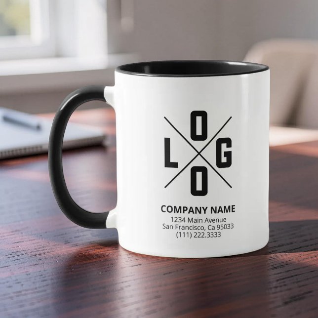 Mug Modern Custom Logo Small Business Promotional (Créateur téléchargé)