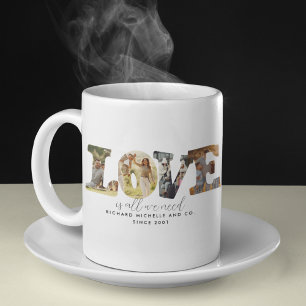 Mug Modern Love 4 Photo personnalisée Famille Collage