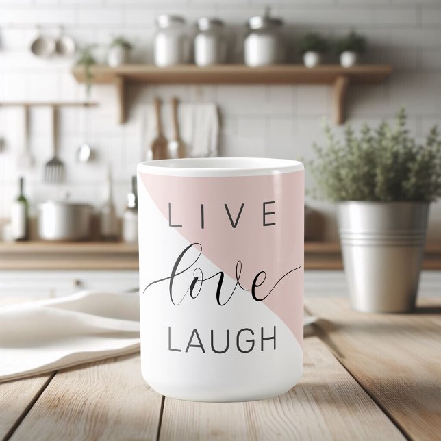 Mug Modern Love Laugh Motivation positive (Créateur téléchargé)