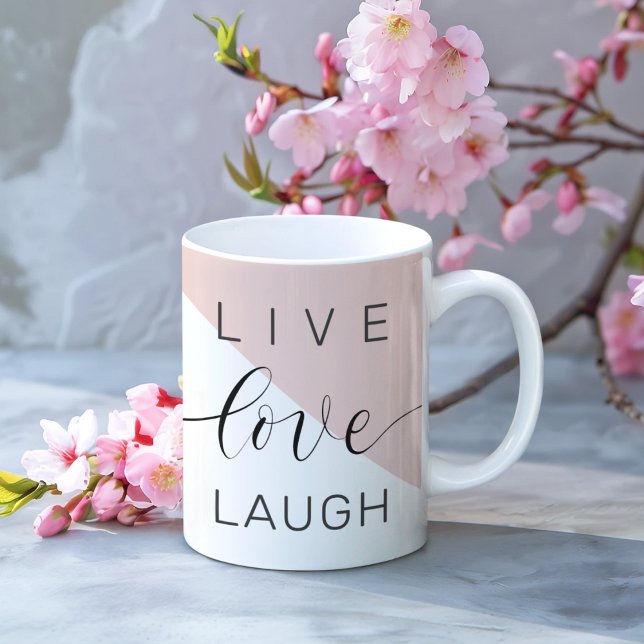 Mug Modern Love Laugh Motivation positive (Créateur téléchargé)