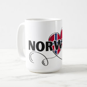 Mug Modern Love Norvège Drapeau scandinavie Souvenir