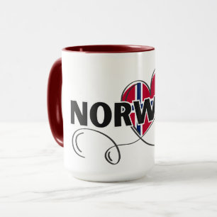 Mug Modern Love Norvège Drapeau scandinavie Souvenir