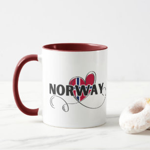 Mug Modern Love Norvège Drapeau scandinavie Souvenir