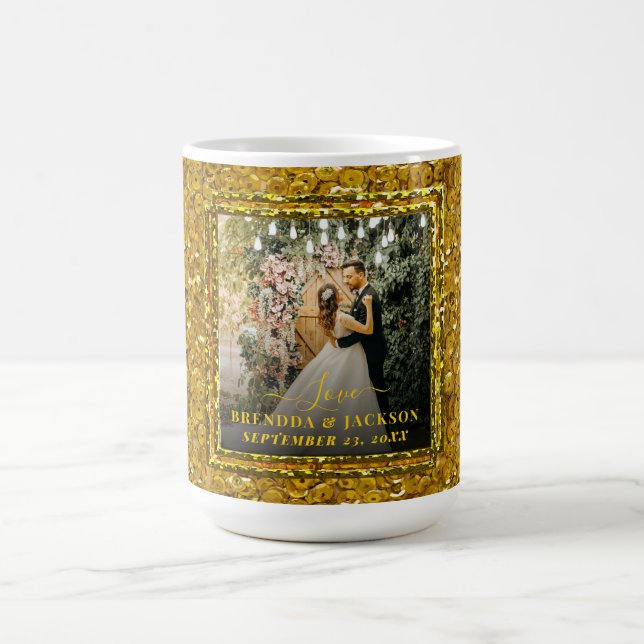 Mug Modern LOVE Photo Collage Saint Valentin (Centre)
