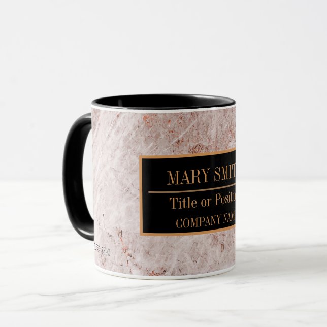 Mug Modern Marble Business Ajouter un nom (Devant gauche)
