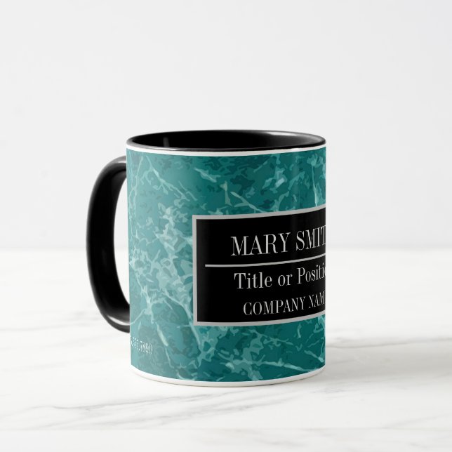 Mug Modern Marble Business Ajouter un nom (Devant gauche)