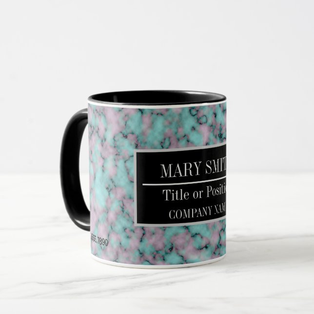 Mug Modern Marble Business Ajouter un nom (Devant gauche)
