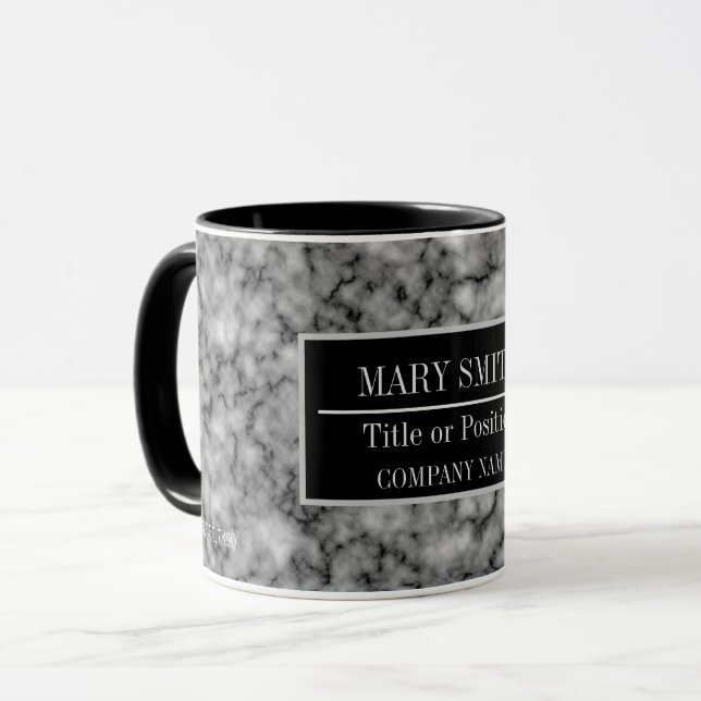 Mug Modern Marble Business Ajouter un nom (Devant gauche)