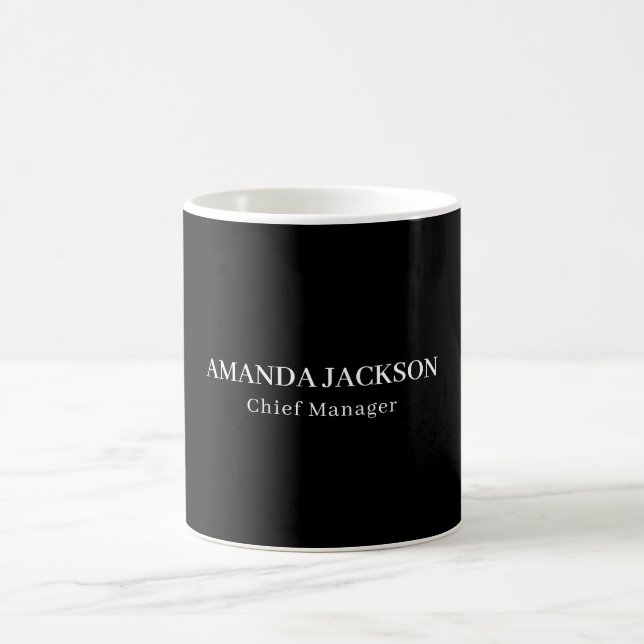 Mug Modern Minimalist Black Professional Trendy (Centre)